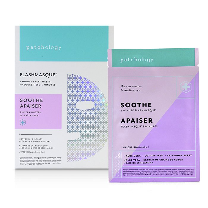Patchology FlashMasque 5 Minute Sheet Mask - Soothe 4x21ml/0.74ozProduct Thumbnail