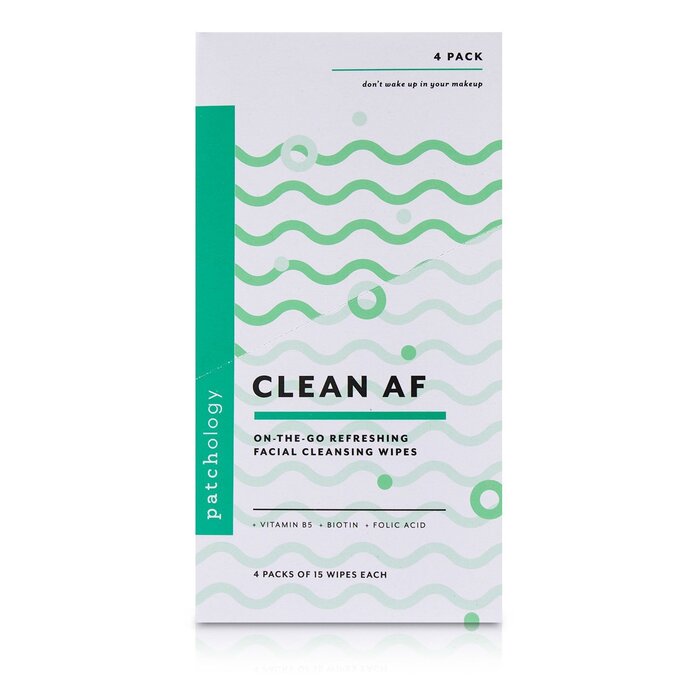 Patchology Clean AF On-The-Go Odświeżające chusteczki do oczyszczania twarzy 4x15sheetsProduct Thumbnail