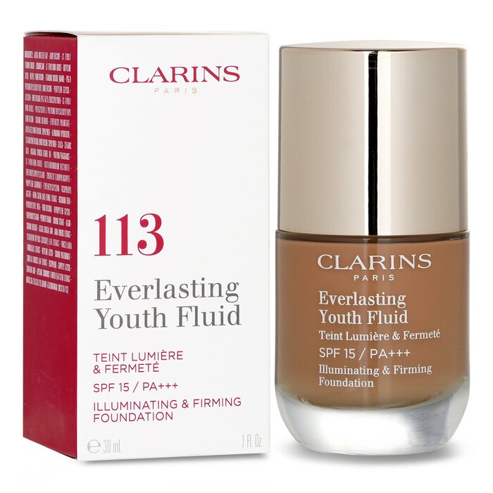 Clarins Everlasting Youth Fluid Illuminating & Firming Foundation SPF 15 פאונדיישן נוזלי למיצוק העור 30ml/1ozProduct Thumbnail