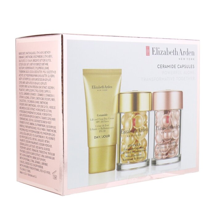 Elizabeth Arden Ceramide Capsules Set: Advanced Ceramide Capsules + Retinol Ceramide Capsules + Ceramide Lift & Firm Day Cream SPF 30 3pcsProduct Thumbnail