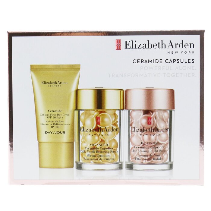 Elizabeth Arden Ceramide Capsules Set: Advanced Ceramide Capsules+ Retinol Ceramide Capsules+ Ceramide Lift & Firm Day Cream SPF 30 3pcsProduct Thumbnail