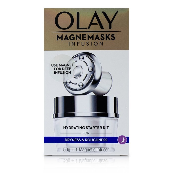 Olay مجموعة البدء المرطبة Magnemasks - للجفاف والخشونة: 1x محمل بالمغناطيس + 1x ماسك مرطب 50 جرام 2pcsProduct Thumbnail