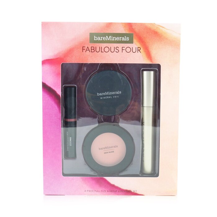 BareMinerals Fabulous Four Full Size Makeup Essentials Set (1x Mineral Veil Finishing Powder, 1x Blush, 1x Lipstick, 1x Mascara) 4pcsProduct Thumbnail