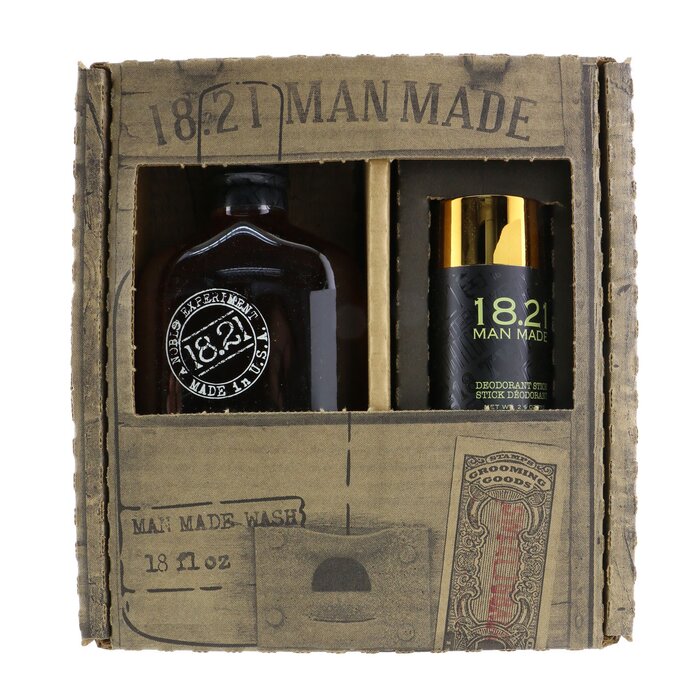18.21 Man Made Man Made Wash & Deodorant Set סט לשיער עם דאודורנט סטיק 2pcsProduct Thumbnail