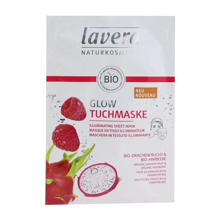 Lavera Maska w płachcie - Rozświetlająca (z organicznym smoczym owocem i organiczną maliną) 1sheetProduct Thumbnail