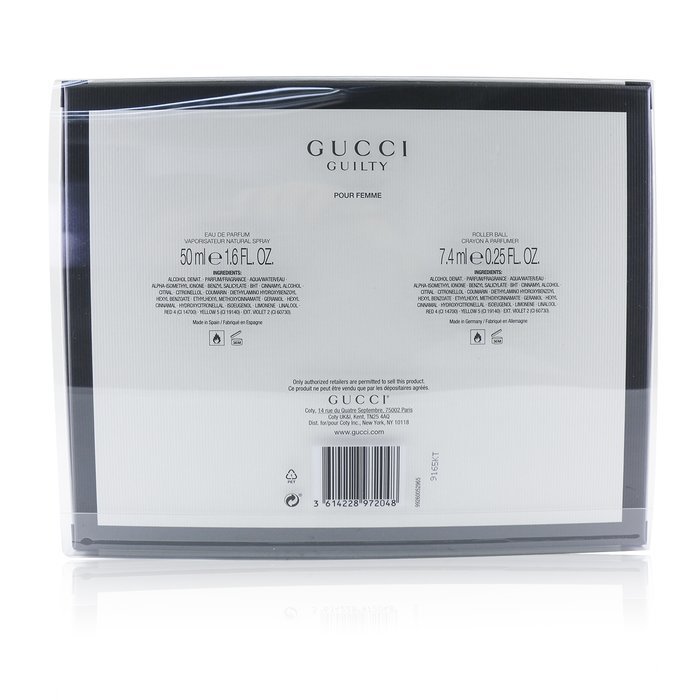 Gucci Guilty Pour Femme Coffret: Eau De Parfum Spray 50ml/1.6oz + Roller Ball 7.4ml/0.25oz 2pcsProduct Thumbnail