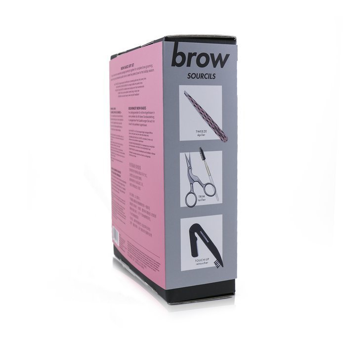 Tweezerman Brow Basics Gift Set (Slant Tweezer, Brow Scissors & Brush, Precision Folding Razor, Headband) 4pcs+1bagProduct Thumbnail