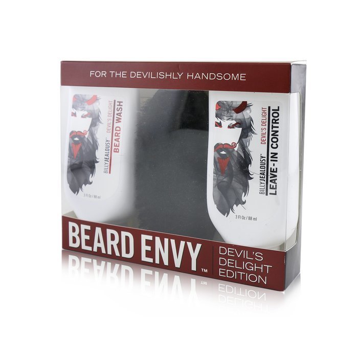 Billy Jealousy Devil's Delight Beard Envy Kit: 1x Beard Wash 88ml + 1x Leave-In Control 88ml + 1x Beard Brush 3pcsProduct Thumbnail