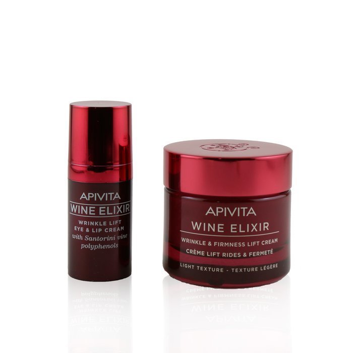 Apivita Bee Young Set: Wine Elixir Wrinkle & Firmness Lift Cream 50ml+ Wine Elixir Wrinkle Lift Eye & Lip Cream 15ml 2pcsProduct Thumbnail