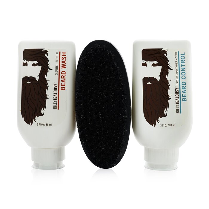 Billy Jealousy Beard Envy Kit: Beard Wash 88ml + Beard Control 88ml + brush 1pcs (Box Slightly Damaged) 3pcsProduct Thumbnail