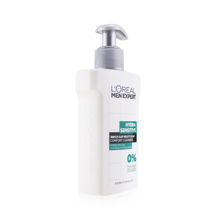 L'Oreal Men Expert Hydra Sensitive Birch Sap Milky Soap Comfort Cleansing (For Sensitive Skin) 150ml/5ozProduct Thumbnail