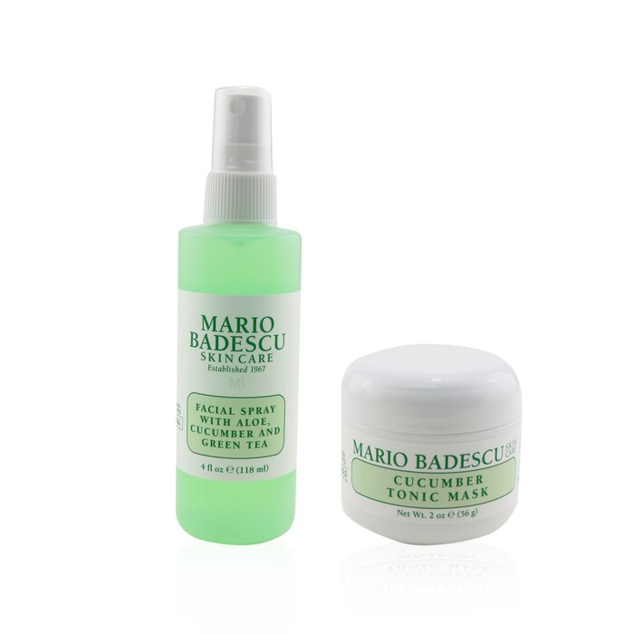 Mario Badescu Cucumber Mask & Mist Duo Set: Facial Spray With Aloe, Cucumber And Green Tea 4oz + Cucumber Tonic Mask 2oz 2pcsProduct Thumbnail