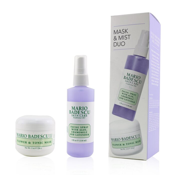 Mario Badescu Lavender Mask & Mist Duo Set: Flower & Tonic Mask 2 oz + Facial Spray With Aloe, Chamomile And Lavender 4oz 2pcsProduct Thumbnail
