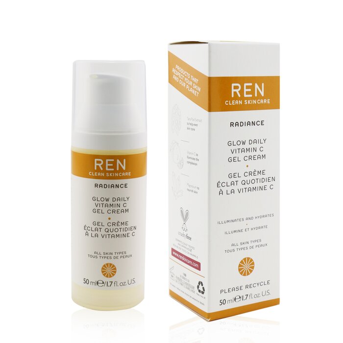 Ren Radiance Glow Daily Vitamin C Gel Cream (For All Skin Types) קרם-ג'ל לכל סוגי העור 50ml/1.7ozProduct Thumbnail