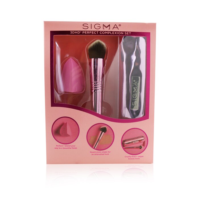 西格玛  Sigma Beauty 3DHD完美工具组合(1x 美妆蛋, 1x 蘑菇刷, 1x化妆包 2pcs+1bagProduct Thumbnail