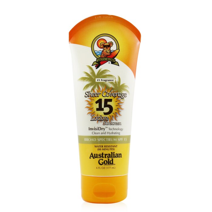 Australian Gold Sheer Coverage Lotion Sunscreen Broad Spectrum SPF 15 (Exp. Date: 07/2020) 177ml/6ozProduct Thumbnail