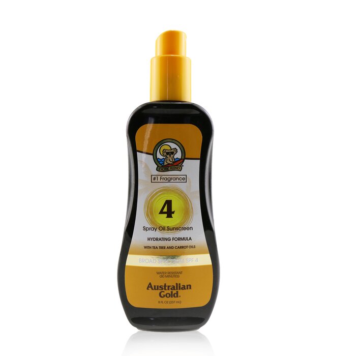 Australian Gold Spray Oil Sunscreen Broad Spectrum SPF 4 with Tea Tree & Carrot Oils 237ml/8ozProduct Thumbnail