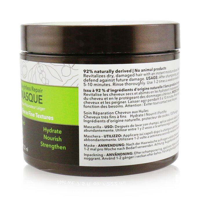 Macadamia Natural Oil Professional Weightless Repair Masque (Baby Fine to Fine Textures) 222ml/7.5ozProduct Thumbnail