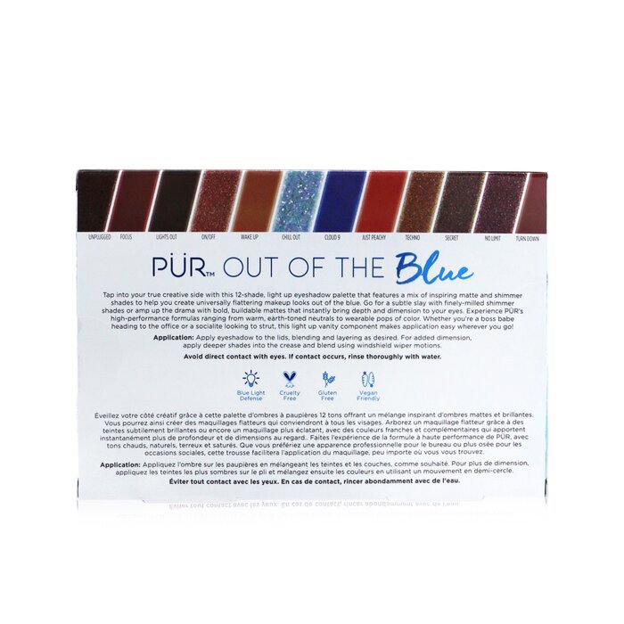 PUR (PurMinerals) 突如其来蓝光眼影盘 Out of the Blue Light Up Vanity Eyeshadow Palette (12x Eyeshadow) 16g/0.56ozProduct Thumbnail