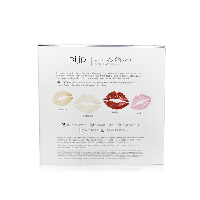 PUR (PurMinerals) 四合一唇蜜组合4 In 1 Lip Toppers Glitter Lip Enhancer Kit (4x 唇蜜)  40ml/1.32oz 40ml/1.32ozProduct Thumbnail