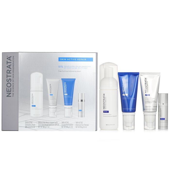 Neostrata Skin Active Repair Kit: Exfoliating Wash + Matrix Support SPF30 + Cellular Restoration + Intensive Eye Therapy 4pcsProduct Thumbnail