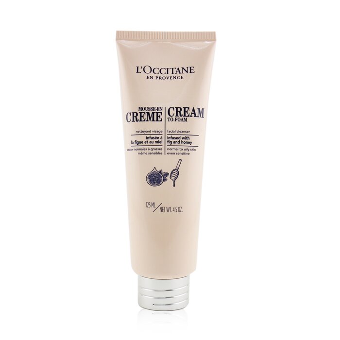 L'Occitane Facial Cleanser - Cream To-Foam קלינסר לעור הפנים (עור רגיל עד שמן, ועור רגיש) 125ml/4.5ozProduct Thumbnail