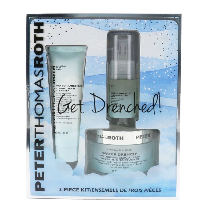 Peter Thomas Roth Get Drenched 3-Piece Kit: Cleanser 30ml + Hyaluronic Cloud Serum 15ml + Hydrating Moisturizer 50ml 3pcsProduct Thumbnail