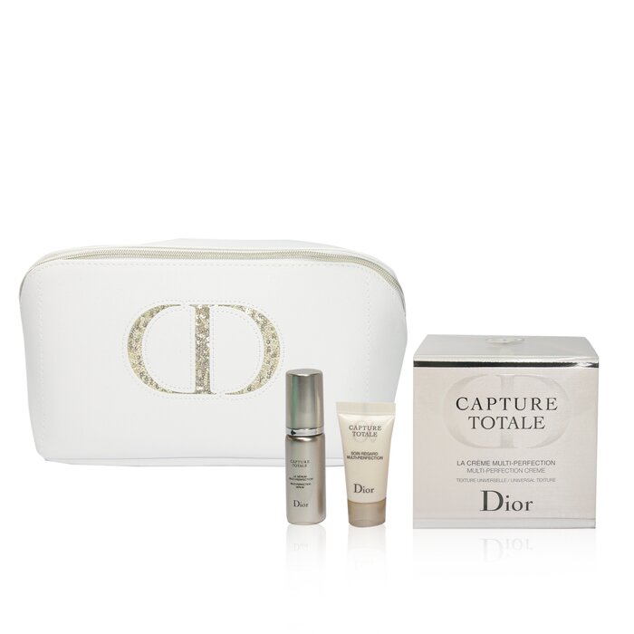 Christian Dior Capture Totale Multi-Perfection Coffret: Crema 60ml + Suero 7ml + Tratamiento de Ojos 5ml + Bolsa 3pcs+1bagProduct Thumbnail
