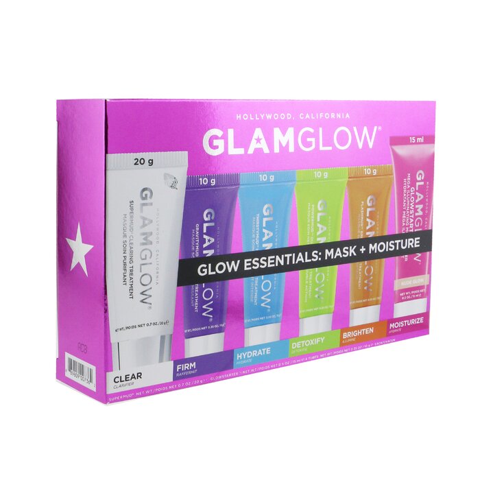 格莱魅  Glamglow Glamglow格莱魅面膜套装: 面膜 +保湿套装: 清洁面膜+ 提拉紧致面膜 + 补水面膜 + 洁净面膜 +净白面膜 + 美肌素颜保湿霜 6pcsProduct Thumbnail