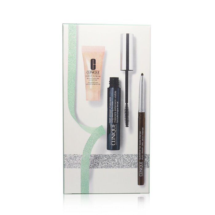 Clinique Lash Power Mascara Set סט מסקרה (1x Mascara, 1x Quickliner For Eye Intense,1x Moisture Surge Eye Hydro Filler Concentrate) 3pcsProduct Thumbnail