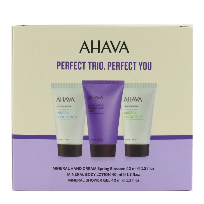 Ahava Deadsea Water Perfect Mineral Body Trio Set: Hand Cream 40ml + Body Lotion 40ml + Shower Gel 40ml 3pcsProduct Thumbnail