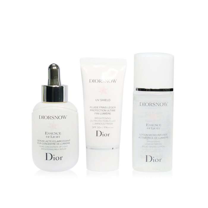 Christian Dior Diorsnow Brightening Collection: Milk Serum + Micro-Infused Lotion + UV Protection Fluid SPF50 + Pouch (Box Slightly Damaged) 3pcs+1pouchProduct Thumbnail