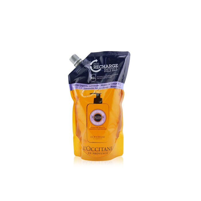 L'Occitane Lavender Liquid Soap For Hands & Body סבון נוזלי לידיים ולגוף (מילוי-אקולוגי) 500ml/16.9ozProduct Thumbnail