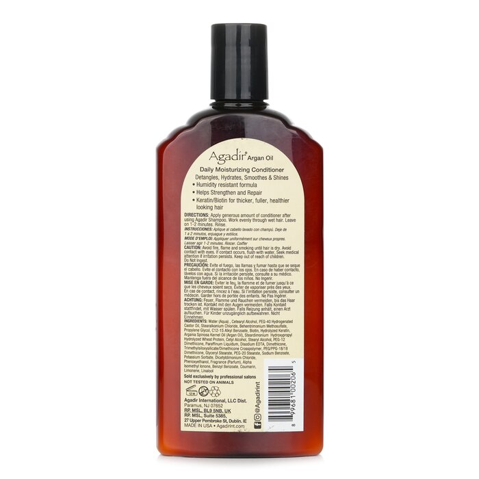 Agadir Argan Oil Daily Moisturizing Conditioner (Ideal For All Hair Types) מרכך לכל סוגי השיער 366ml/12.4ozProduct Thumbnail