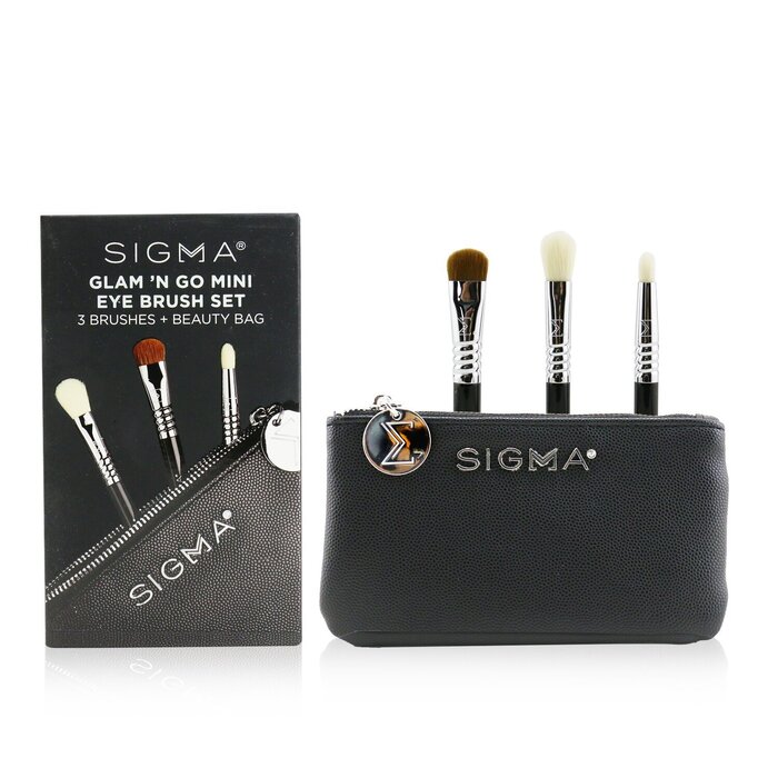 西格玛  Sigma Beauty 人气迷你眼部刷具套装（3x化妆刷+1x化妆包） 3pcs+1bagProduct Thumbnail