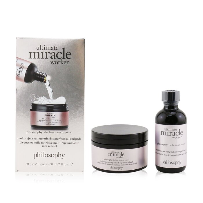 Philosophy Ultimate Miracle Worker Multi-Rejuvenating Retinol+Superfood Oil & Pads 60padsProduct Thumbnail