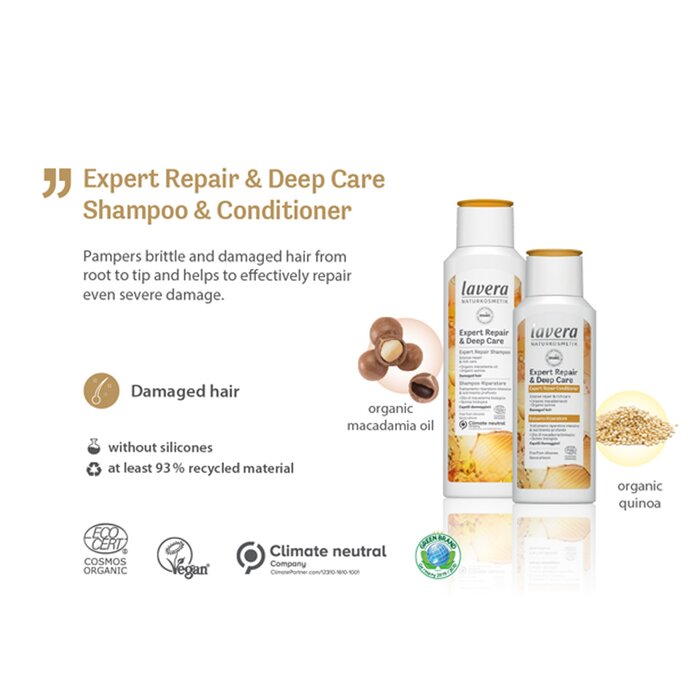 Lavera Expert Repair & Deep Care Expert Восстанавливающий Шампунь (для Поврежденных Волос) 250ml/8.8ozProduct Thumbnail