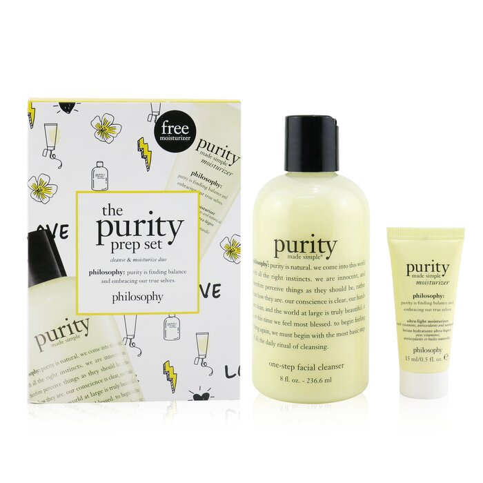 Philosophy The Purity Prep Set - Cleanse & Moisturize Duo: One-Step Facial Cleanser 236.6ml, Ultra-Light Moisturizer 15ml 2pcsProduct Thumbnail
