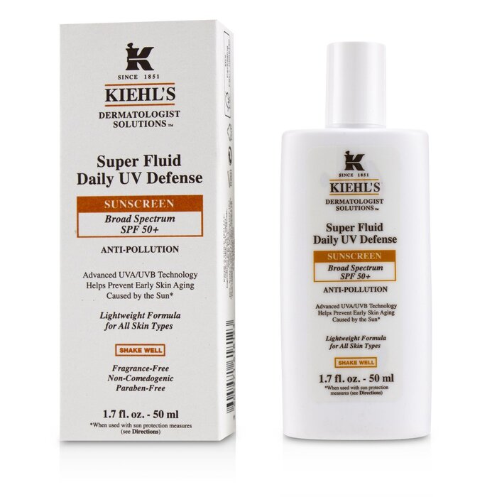 Kiehl's Dermatologist Solutions Super Fluid UV Defense Sunscreen SPF 50+ - For All Skin Types (Exp. Date 07/2020) 50ml/1.7ozProduct Thumbnail