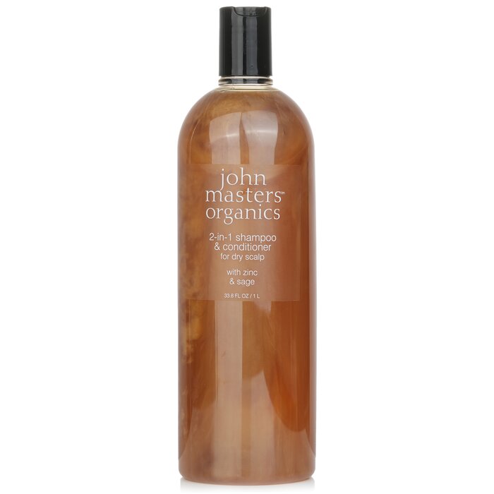 John Masters Organics 2-in-1 Shampoo & Conditioner For Dry Scalp with Zinc & Sage שמפו ומרכך לקרקפת יבשה 1000ml/33.8ozProduct Thumbnail