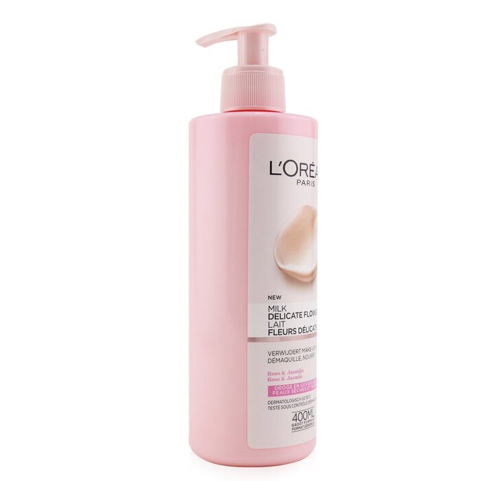 L'Oreal Delicate Flowers Cleansing Milk (For Dry & Sensitive Skin) 400ml/13.5ozProduct Thumbnail