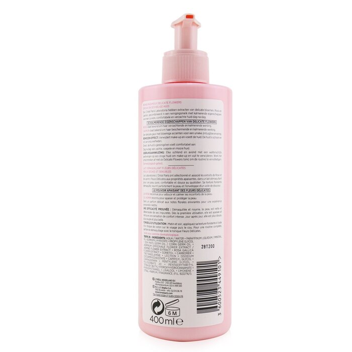 L'Oreal Delicate Flowers Cleansing Milk (For Dry & Sensitive Skin) 400ml/13.5ozProduct Thumbnail