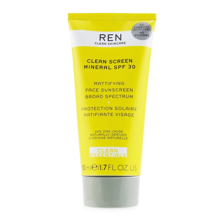 Ren Clean Essentials Clean Sreen Mineral SPF 30 Матирующее Солнцезащитное Средство для Лица (Высокая Степень Защиты) 50ml/1.7ozProduct Thumbnail