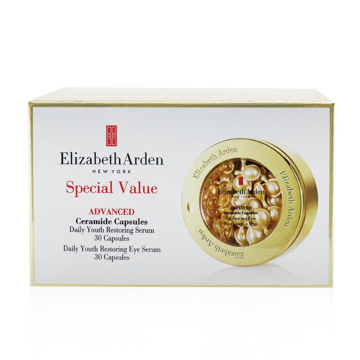 エリザベスアーデン Elizabeth Arden Advanced Ceramide Capsules Daily Youth Restoring Serum & Eye Serum (Limited Edition) 2x30CapsProduct Thumbnail
