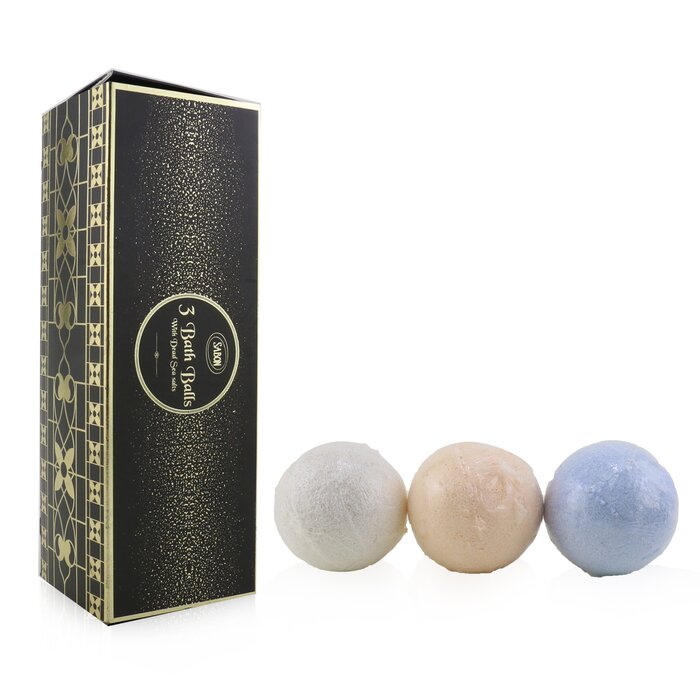 Sabon 3 Bath Balls With Dead Sea Salts (Patchouli Lavender Vanilla, Peach Honey, Shiny Spice) (Box Slightly Damaged) 3pcsProduct Thumbnail