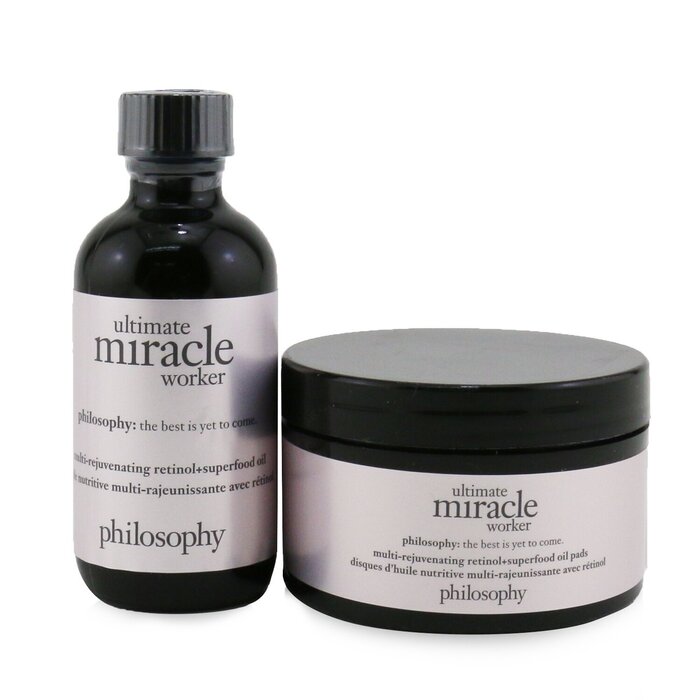 Philosophy Ultimate Miracle Worker Multi-Rejuvenating Retinol+Superfood Oil & Pads (Box Slightly Damaged) 60padsProduct Thumbnail