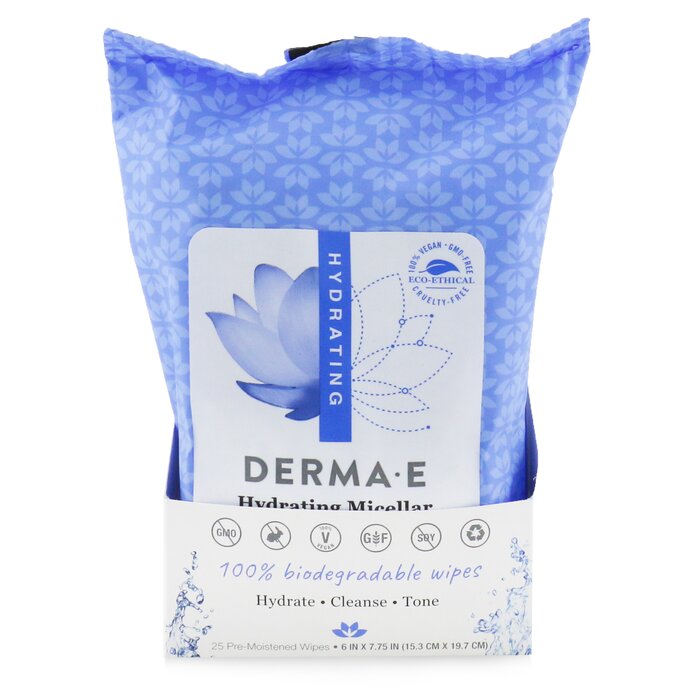 Derma E Hydrating Micellar Cleansing Wipes 25wipesProduct Thumbnail