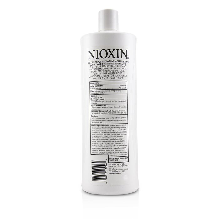 Nioxin Scalp Recovery Pyrithione Zinc Moisturizing Conditioner - For Itchy Flaky Scalp (Exp. Date: 09/2020) 1000ml/33.8ozProduct Thumbnail