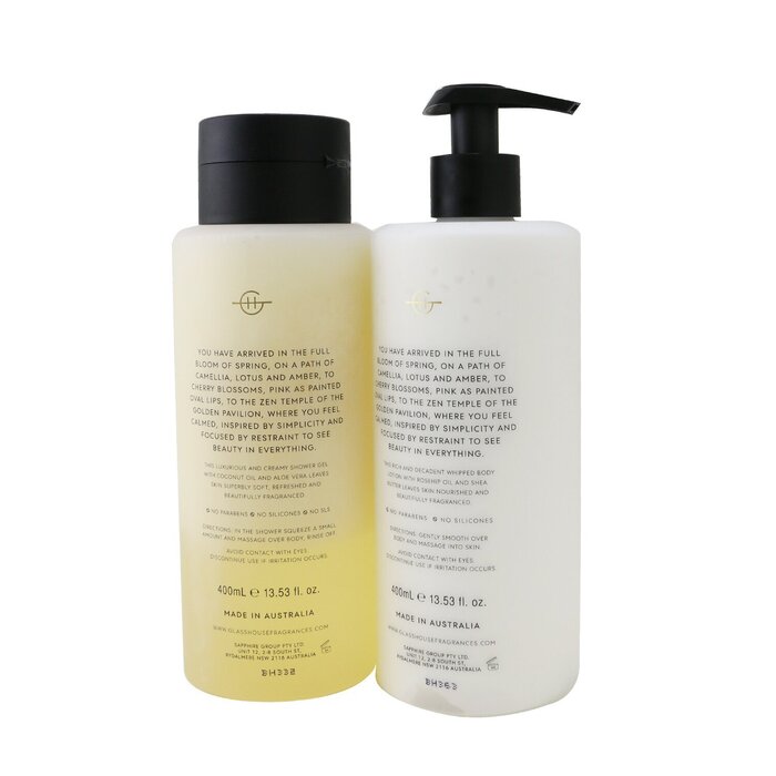Glasshouse Kyoto In Bloom (Camellia & Lotus) Body Duo: Shower Gel + Body Lotion 2x400ml/13.52Product Thumbnail