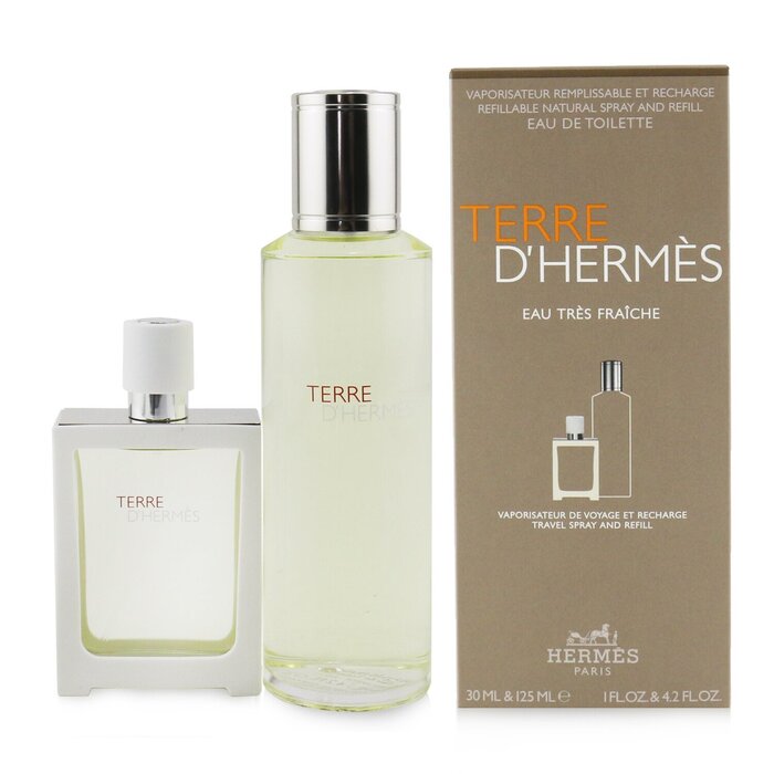 Hermes Terre D'Hermes Eau Tres Fraiche Coffret: Eau De Toilette Spray 30ml/1oz + Refill 125ml/4,2oz 2pcsProduct Thumbnail